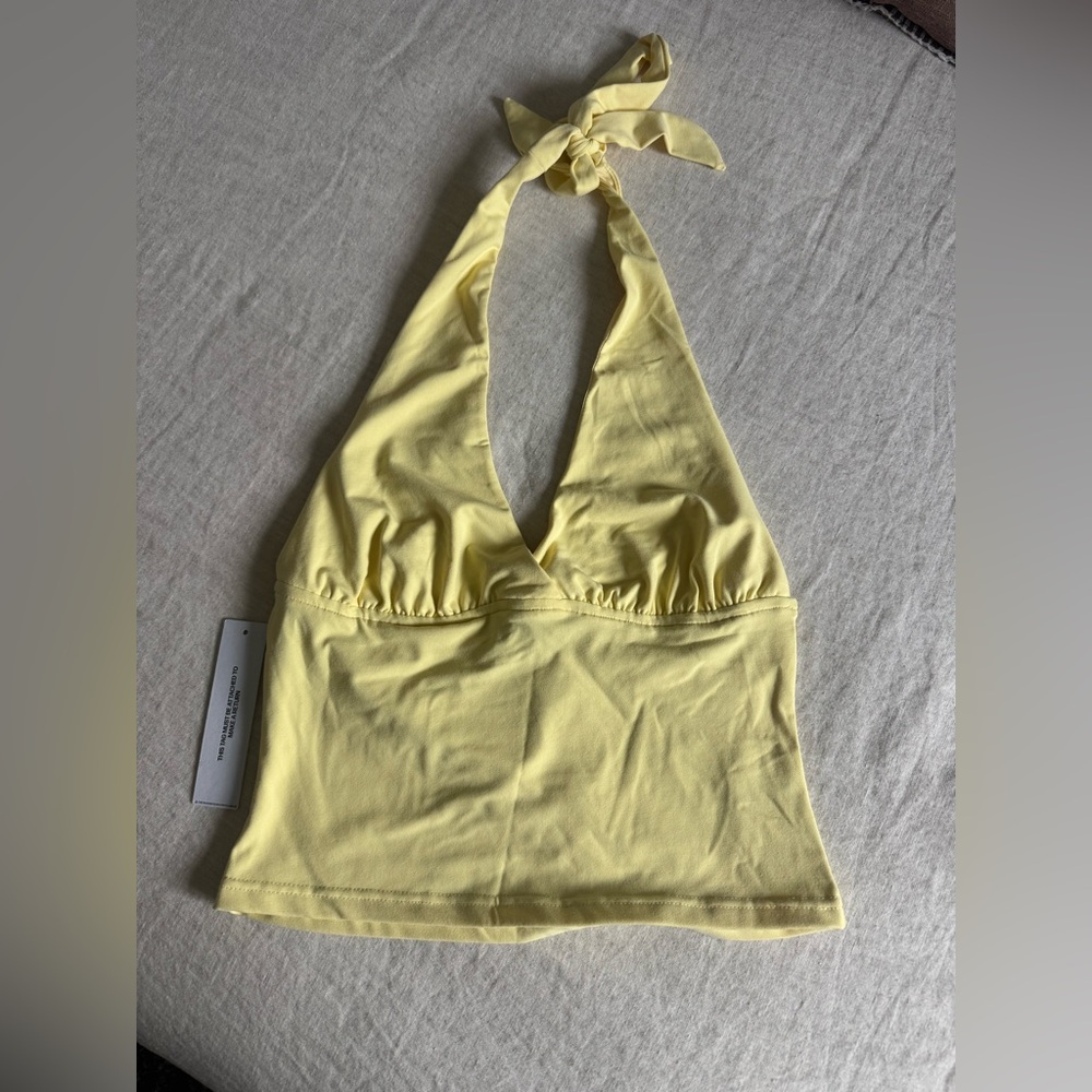 Princess Polly Whimsy Halter Top Lemon